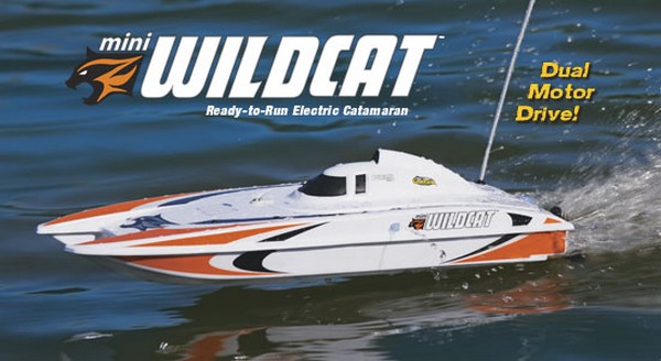 AquaCraft Mini Wildcat Catamaran Electric RC Boat :: Radio Controlled 